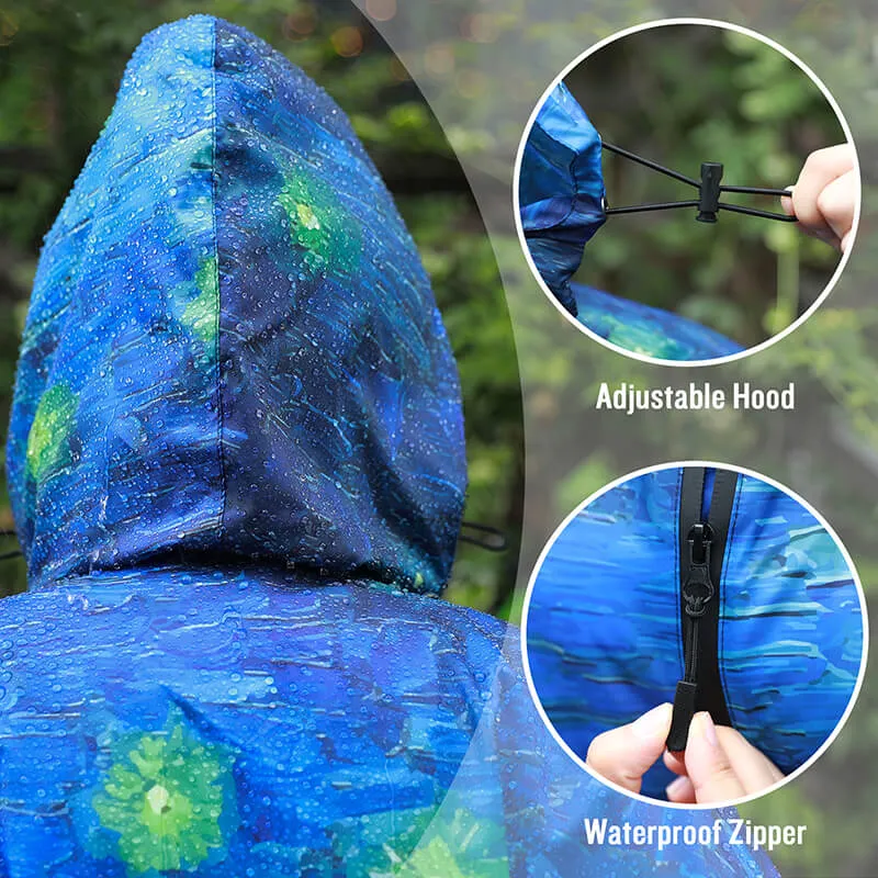 Fine Art Rain Poncho-Van Gogh Starry Night Over the Rhone