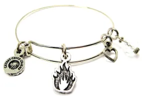 Fireman Flame Bangle Bracelet