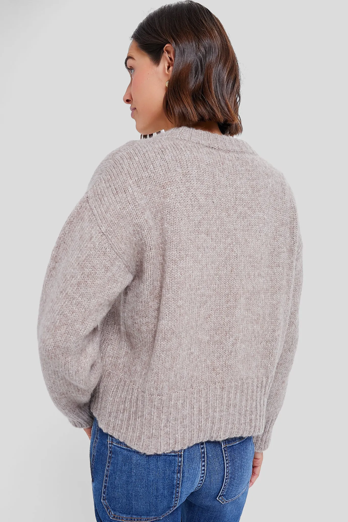 Fog Grey Melange Cozy Eclectic Sweater