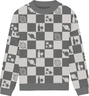 Folklore Checkered Knit Crewneck