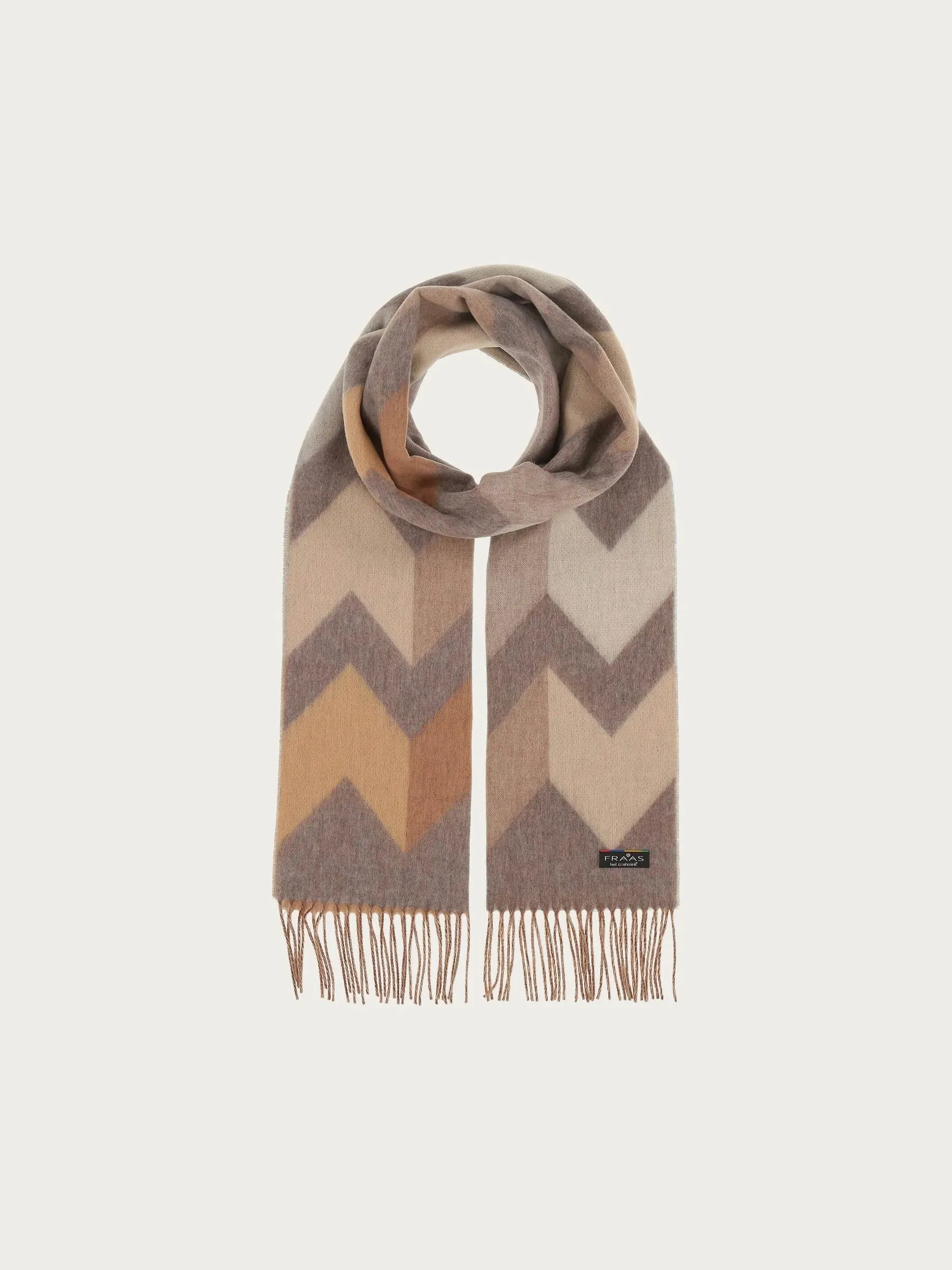 Fraas Divided Chevron Zig Zag Eco Cashmink Scarf