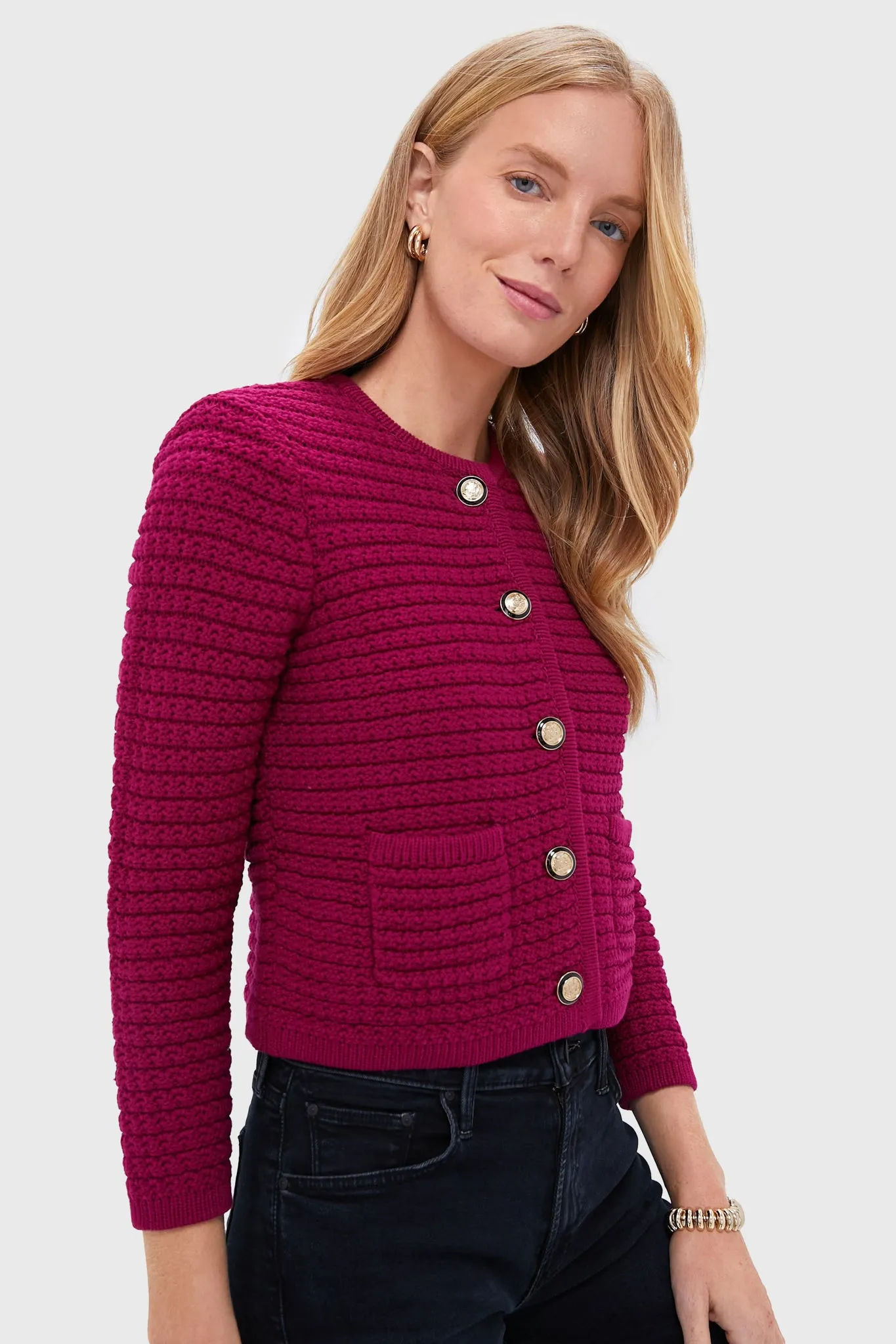 Fuchsia Gaspard Cardigan