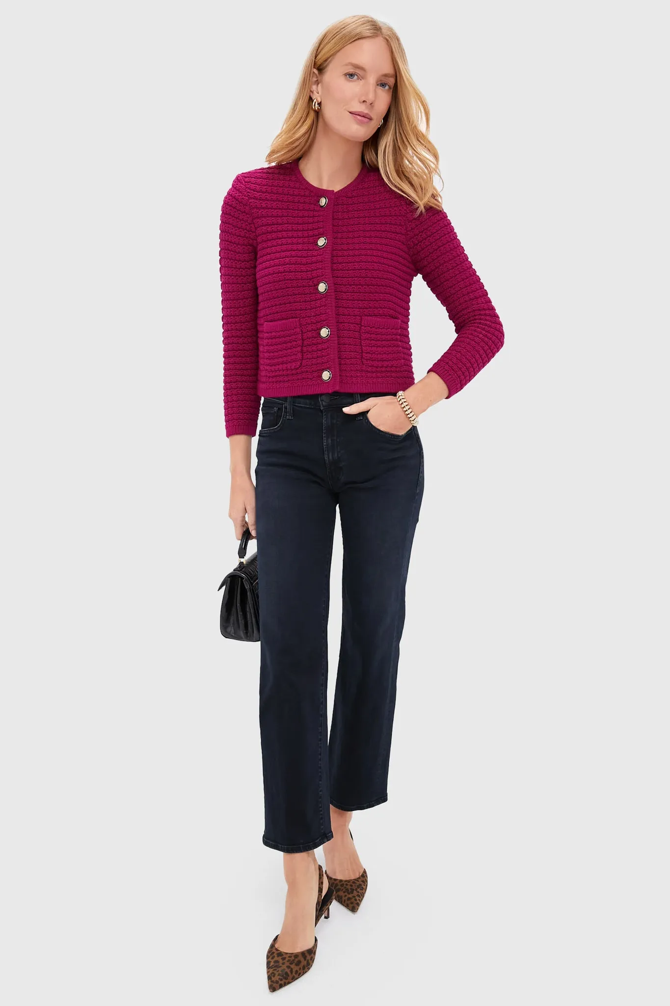 Fuchsia Gaspard Cardigan