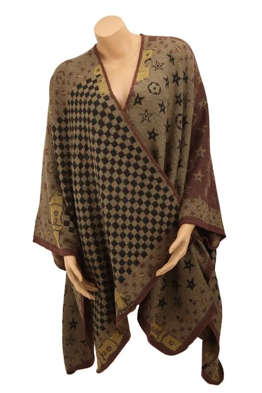 Geometric Pattern Poncho