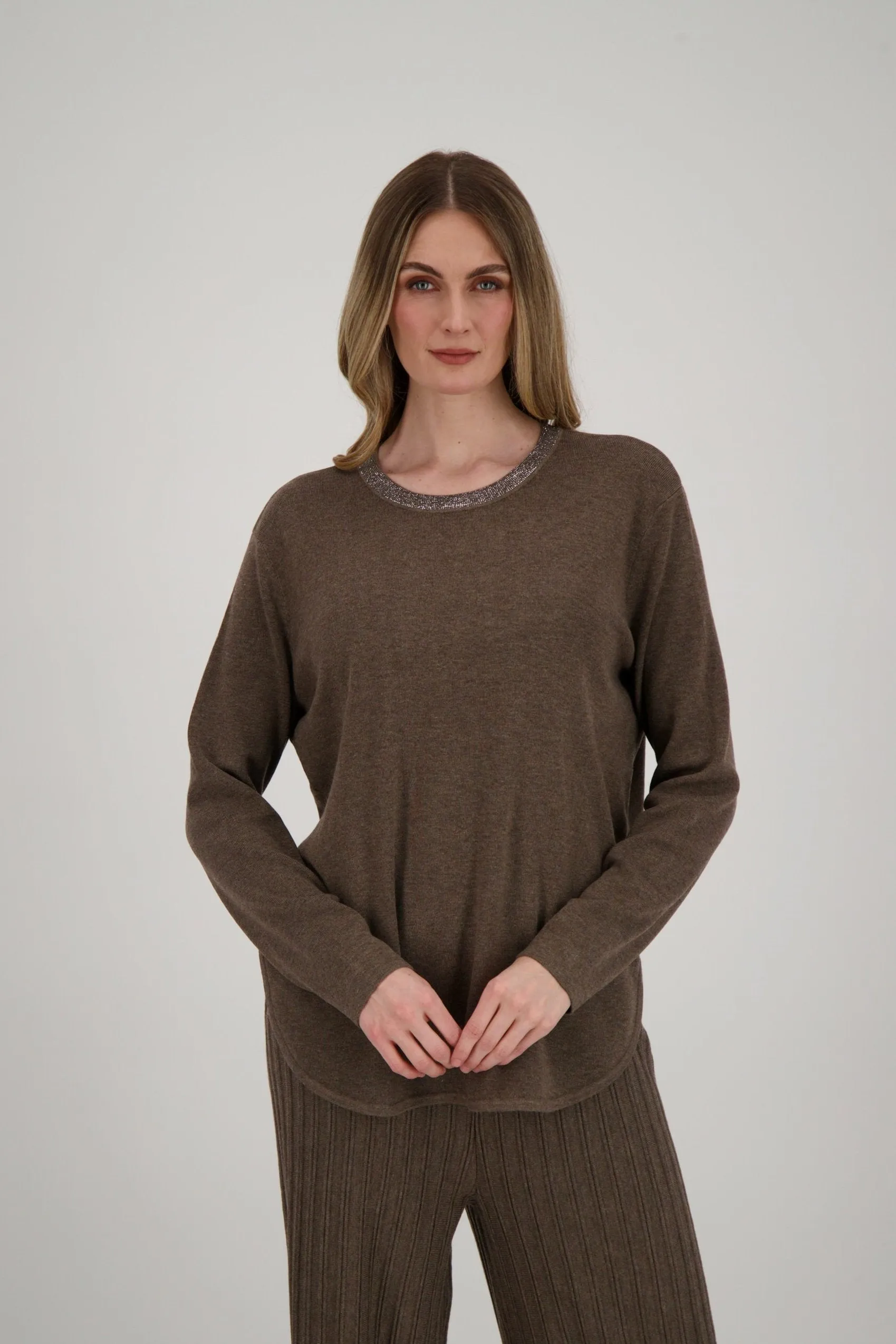 Glitter Round Neck Sweater