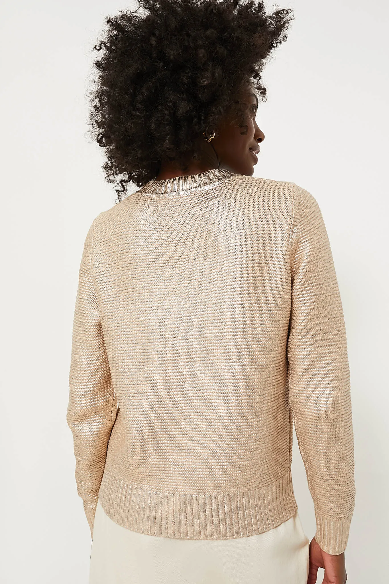 Gold Metallic Vienna Sweater