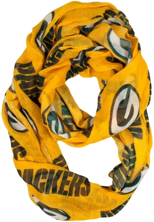 Green Bay Packers Yellow/Gold Infinity Sheer Scarf