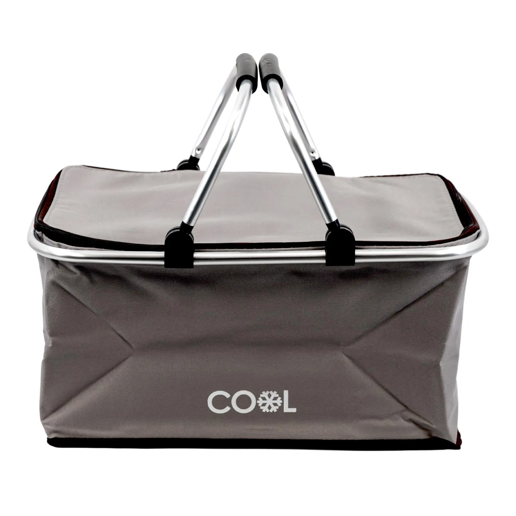 Grey Cooler Basket Bag