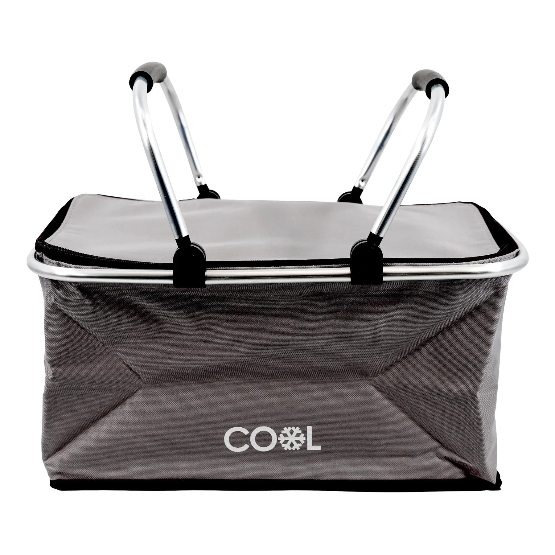 Grey Cooler Basket Bag