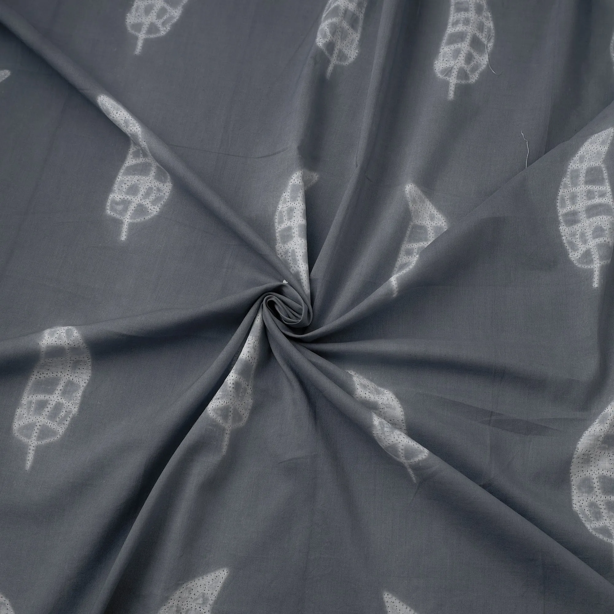 Grey - Nui Shibori Tie-Dye Cotton Fabric