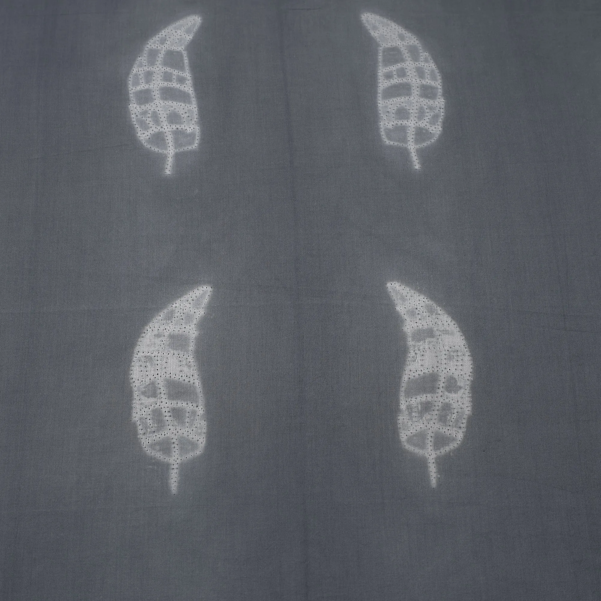 Grey - Nui Shibori Tie-Dye Cotton Fabric