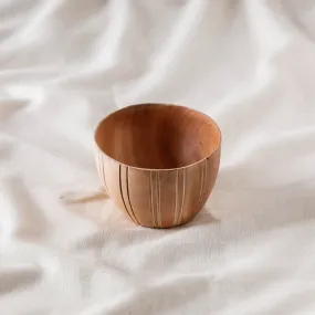 Hand Carved Natural Neem Wooden Bowl (Small) (3 x 3 in)