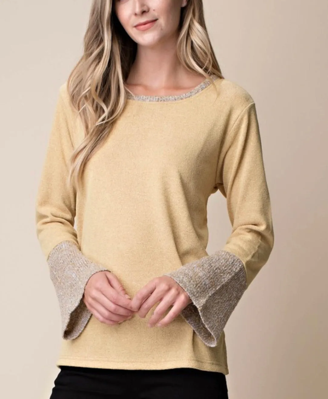 Harper Sweater in Pale Mustard