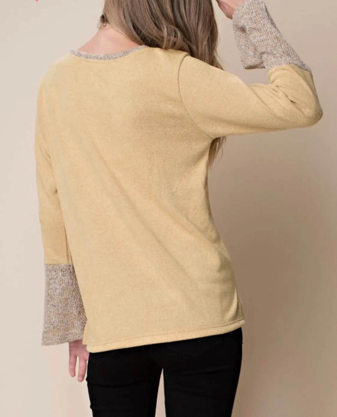 Harper Sweater in Pale Mustard