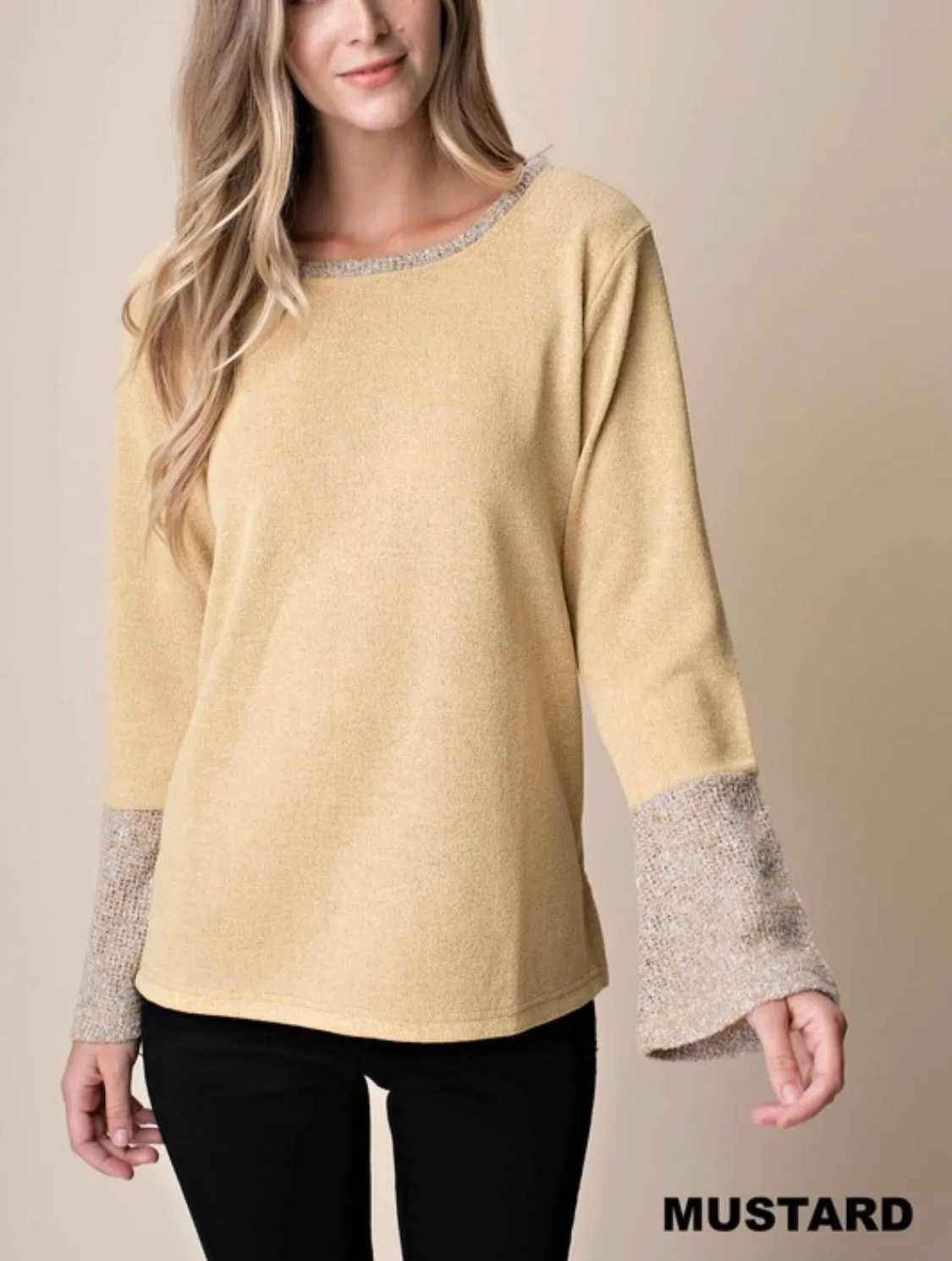 Harper Sweater in Pale Mustard