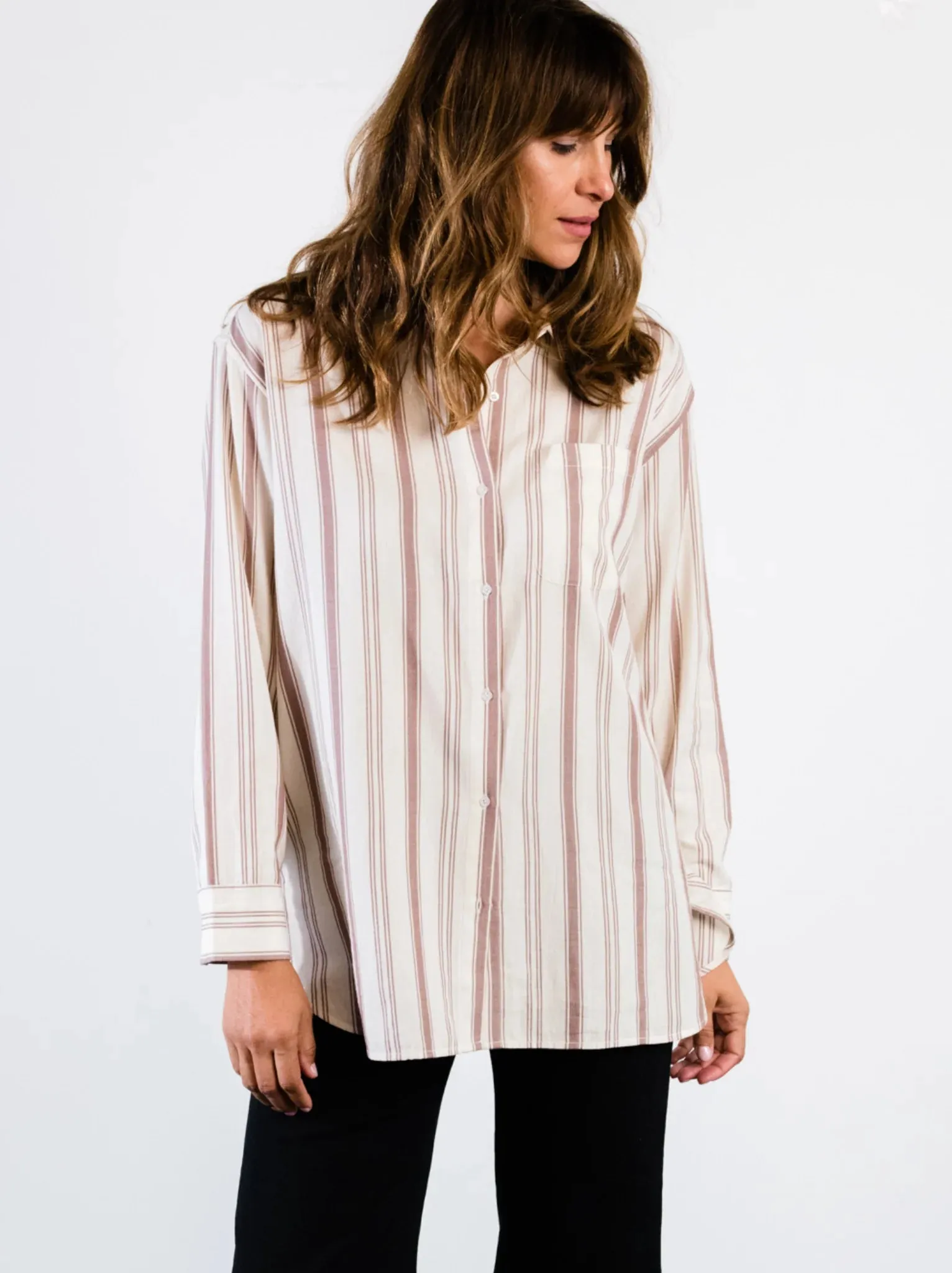 Harris Button-Down Shirt - Nutmeg Stripe