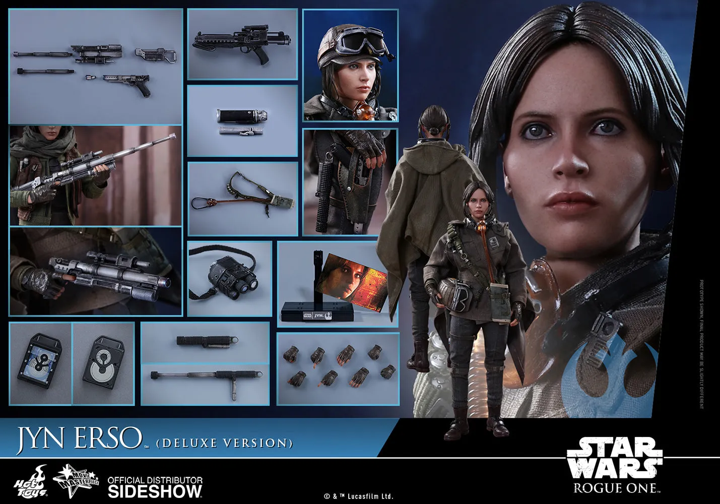 Hot Toys 1/6 Star Wars Rouge One Jyn Erso Deluxe Version Scale Figure MMS405