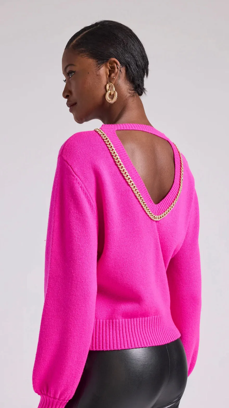 Jake Sweater in Hot Pink FINAL SALE