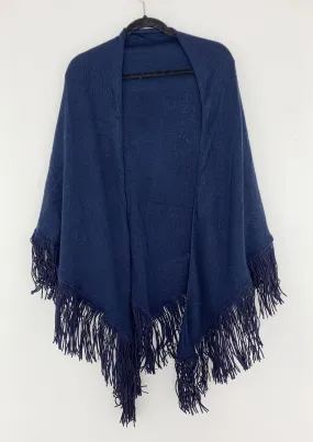 JC061223 Leather Fringe Poncho