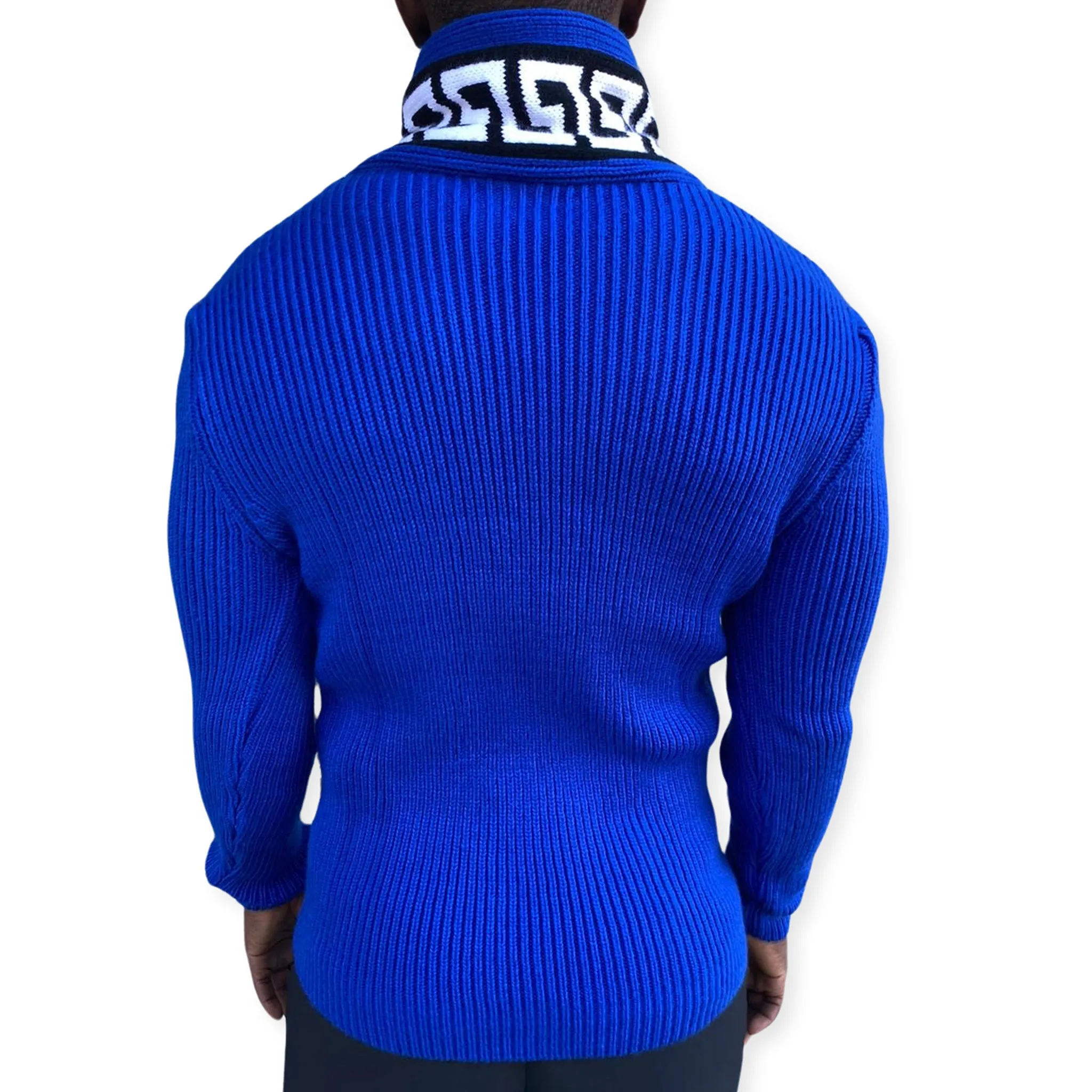 [Jetson] Royal Blue Shawl Collar Sweater