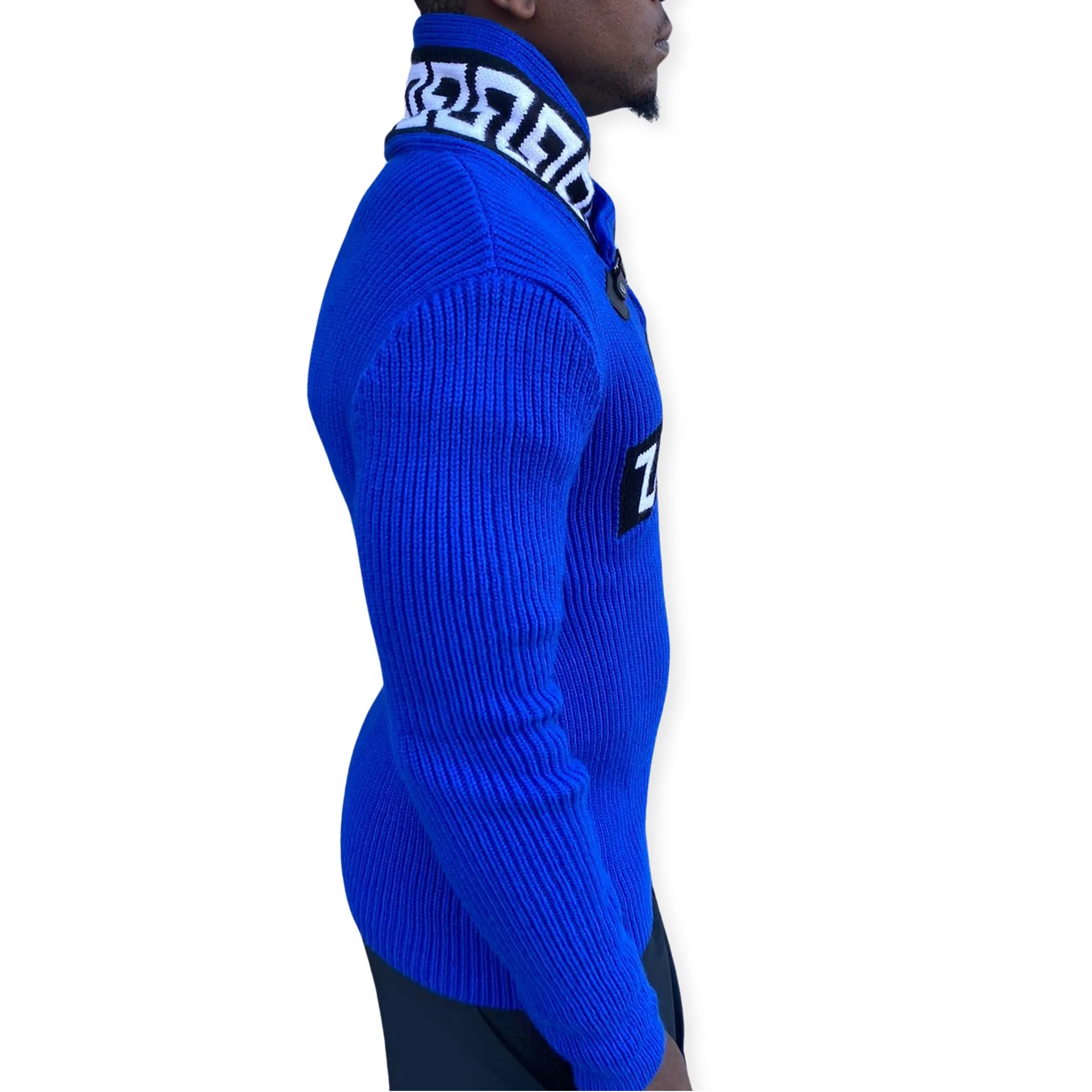 [Jetson] Royal Blue Shawl Collar Sweater