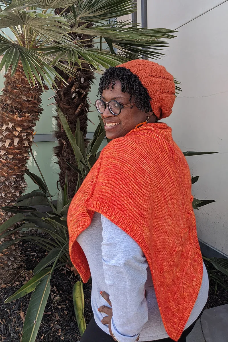 Jimmy Beans Wool PDF Patterns - Orange Love Poncho - PDF Download