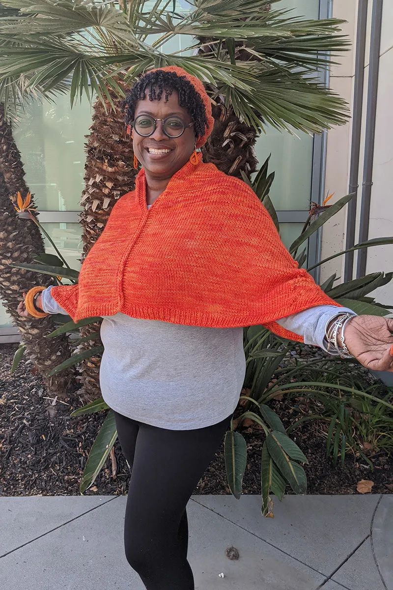 Jimmy Beans Wool PDF Patterns - Orange Love Poncho - PDF Download