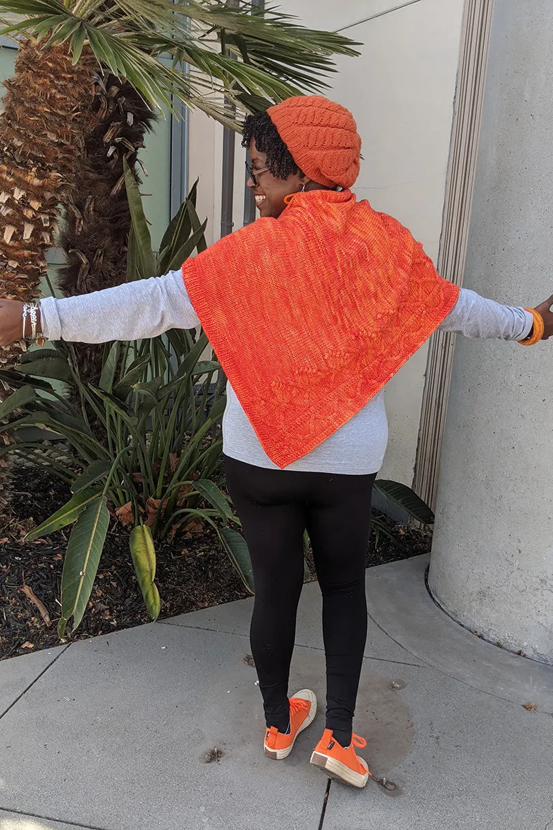 Jimmy Beans Wool PDF Patterns - Orange Love Poncho - PDF Download