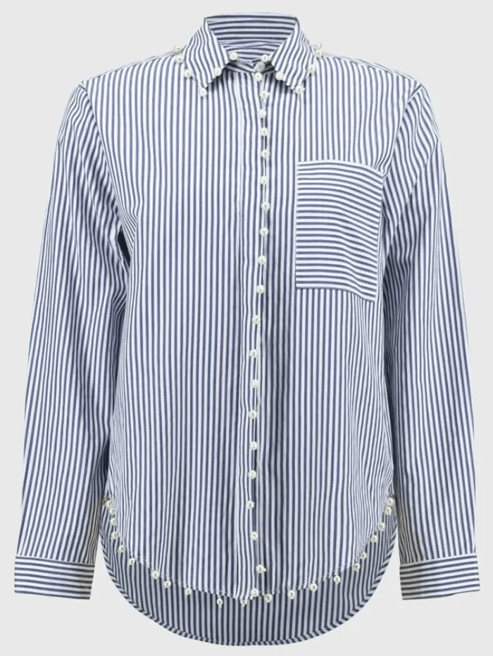 Joseph Ribkoff Women's Striped Stretch Cotton Shirt 251942 Col 2230