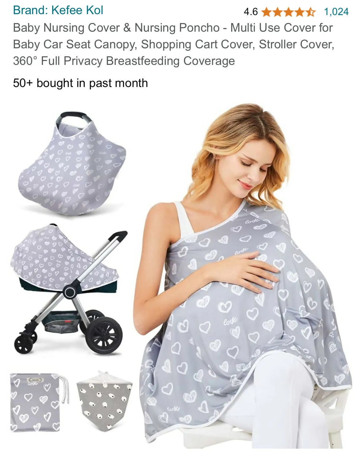 Kefee Kol branded breastfeeding nursing cover - Multi use