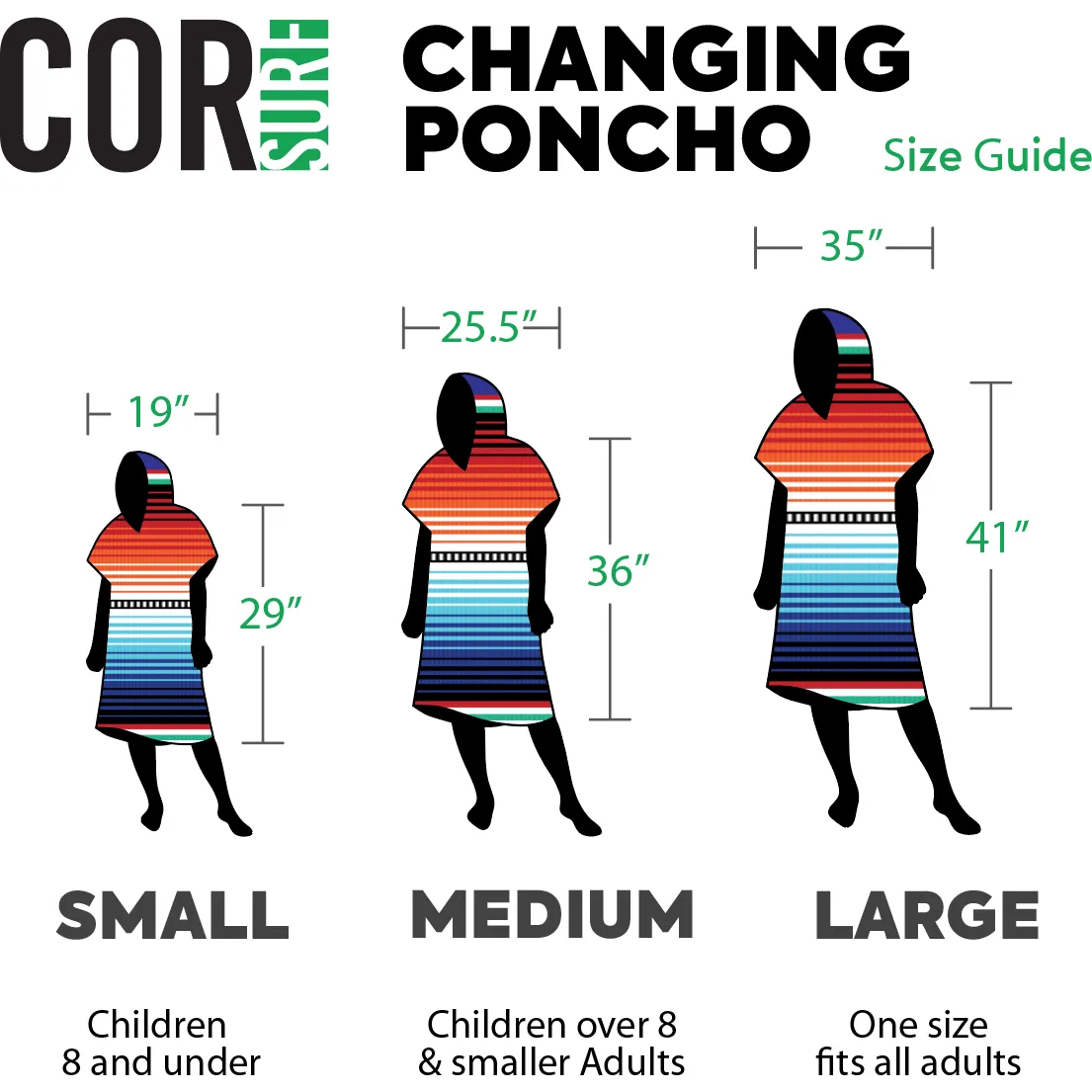 Kids Changing Towel Poncho - Solid Colors