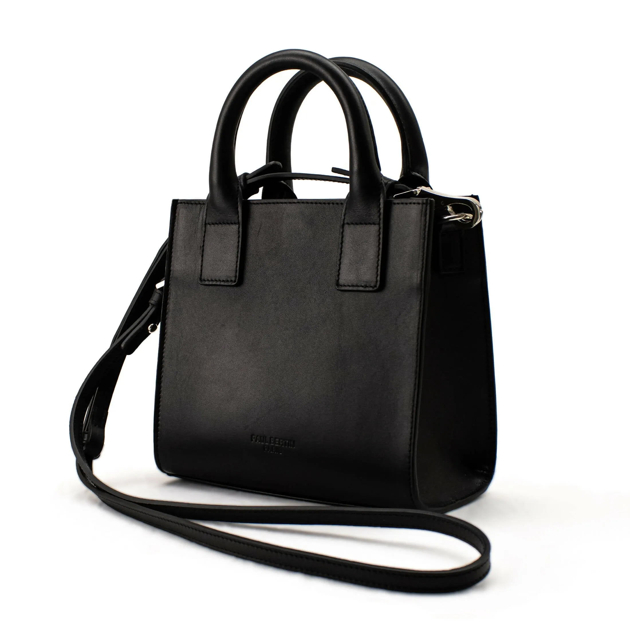 Kube - Black Leather Shoulder Handbag