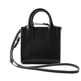 Kube - Black Leather Shoulder Handbag