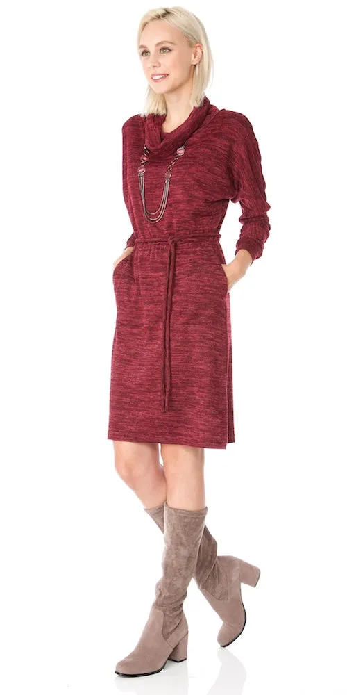 Laney Sweater Dress, cranberry