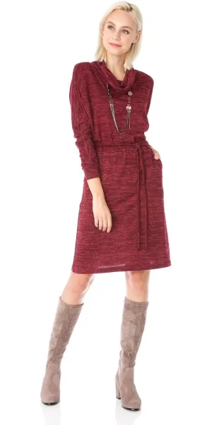 Laney Sweater Dress, cranberry