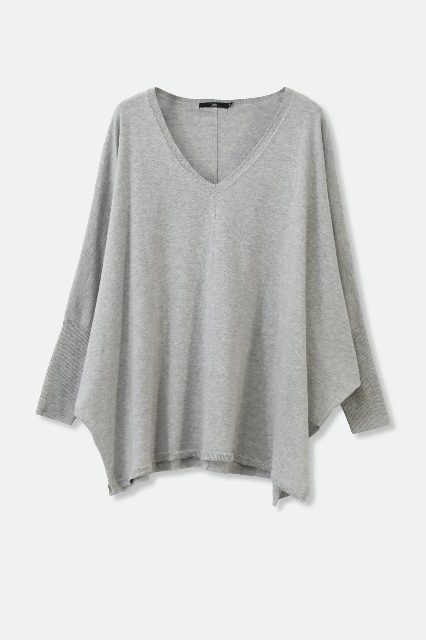 LENA LONG SLEEVE V-NECK PONCHO IN PIMA COTTON KNIT