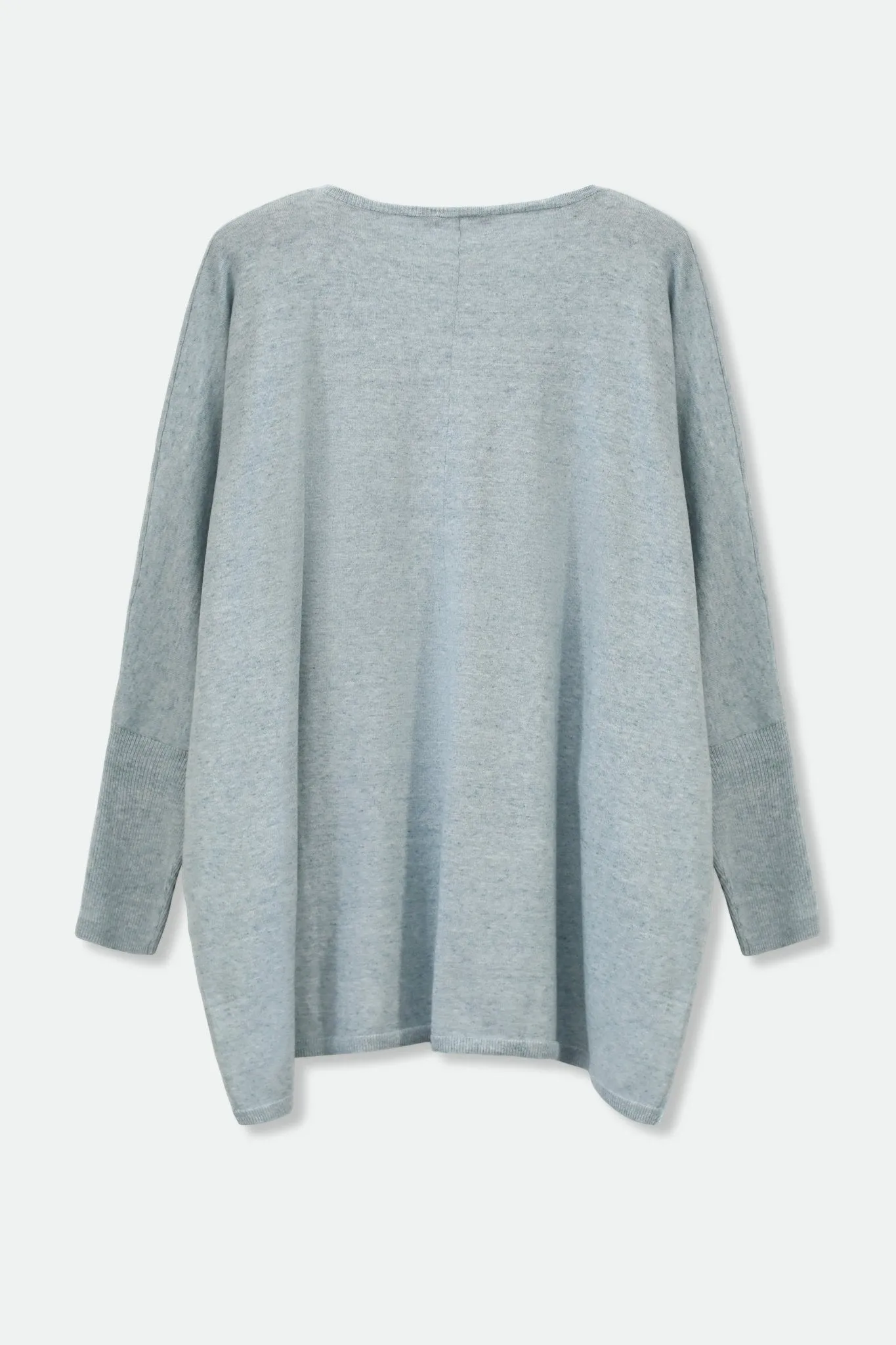 LENA LONG SLEEVE V-NECK PONCHO IN PIMA COTTON KNIT