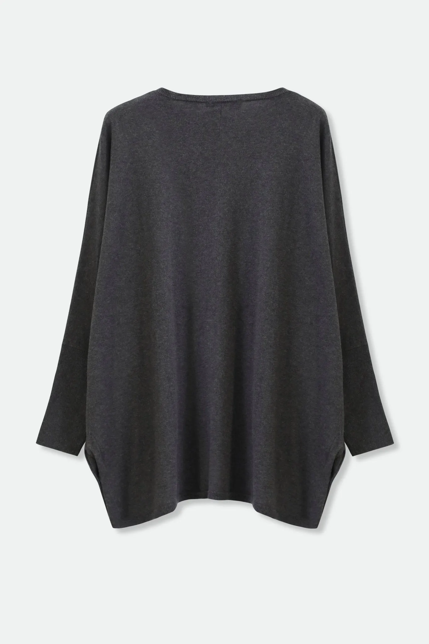 LENA LONG SLEEVE V-NECK PONCHO IN PIMA COTTON KNIT