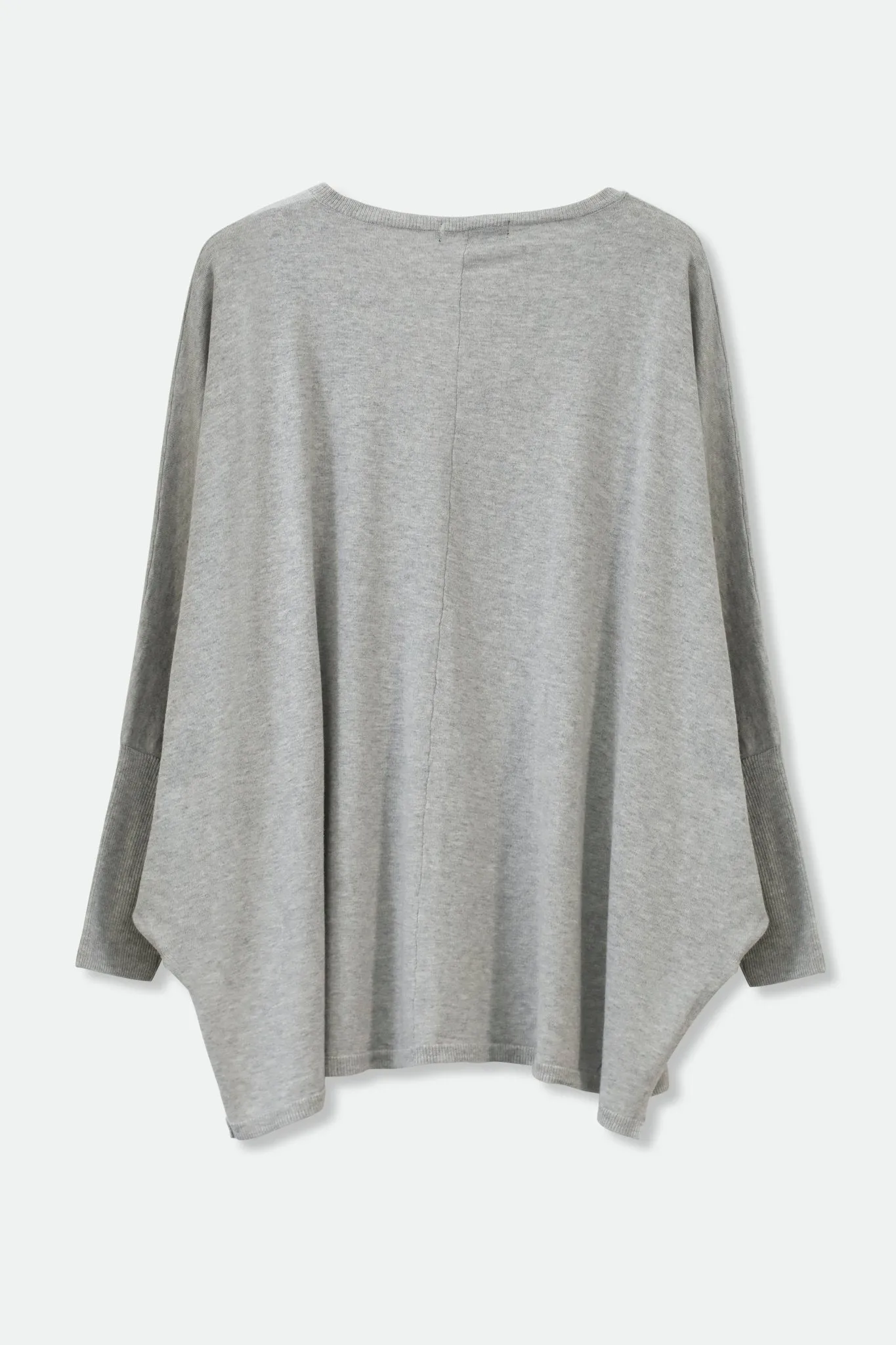 LENA LONG SLEEVE V-NECK PONCHO IN PIMA COTTON KNIT