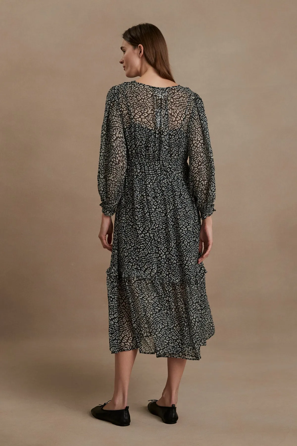 LESLIE PRINTED BOHO DRESS