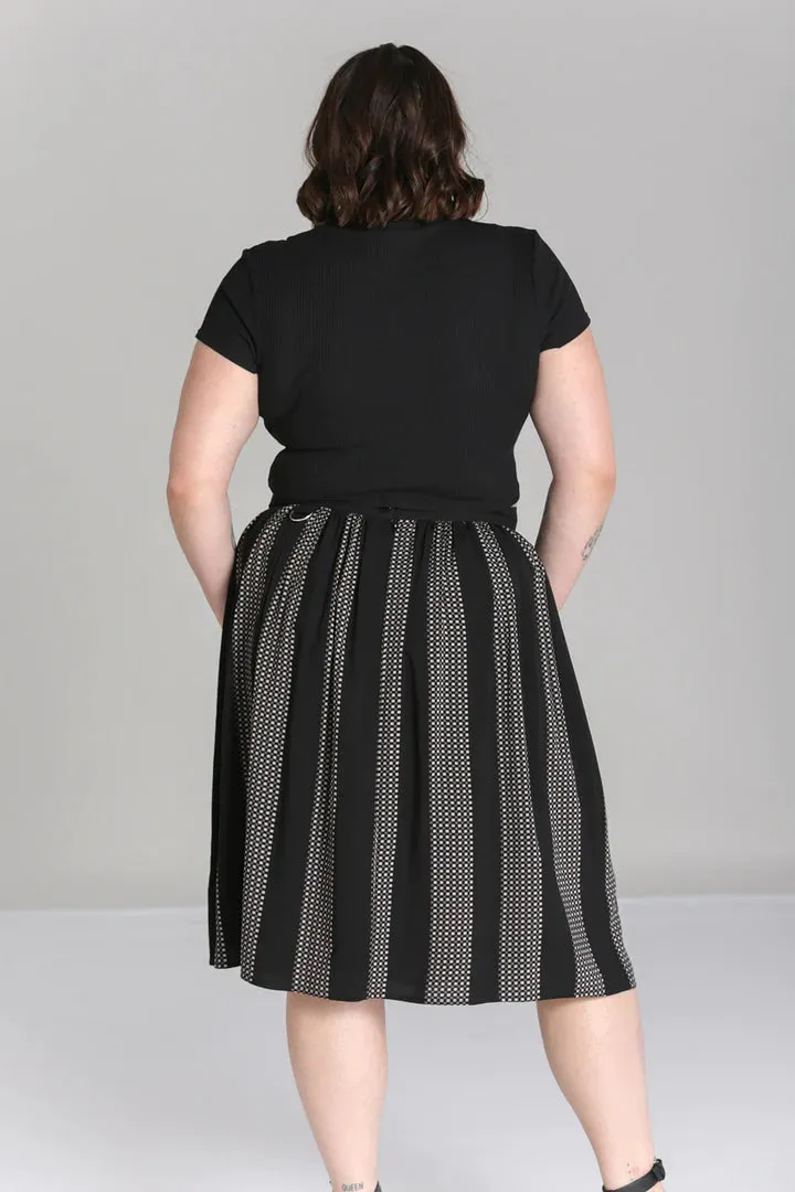 Lita Stripe Skirt by Hell Bunny