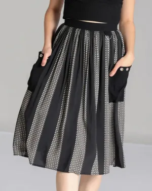 Lita Stripe Skirt by Hell Bunny