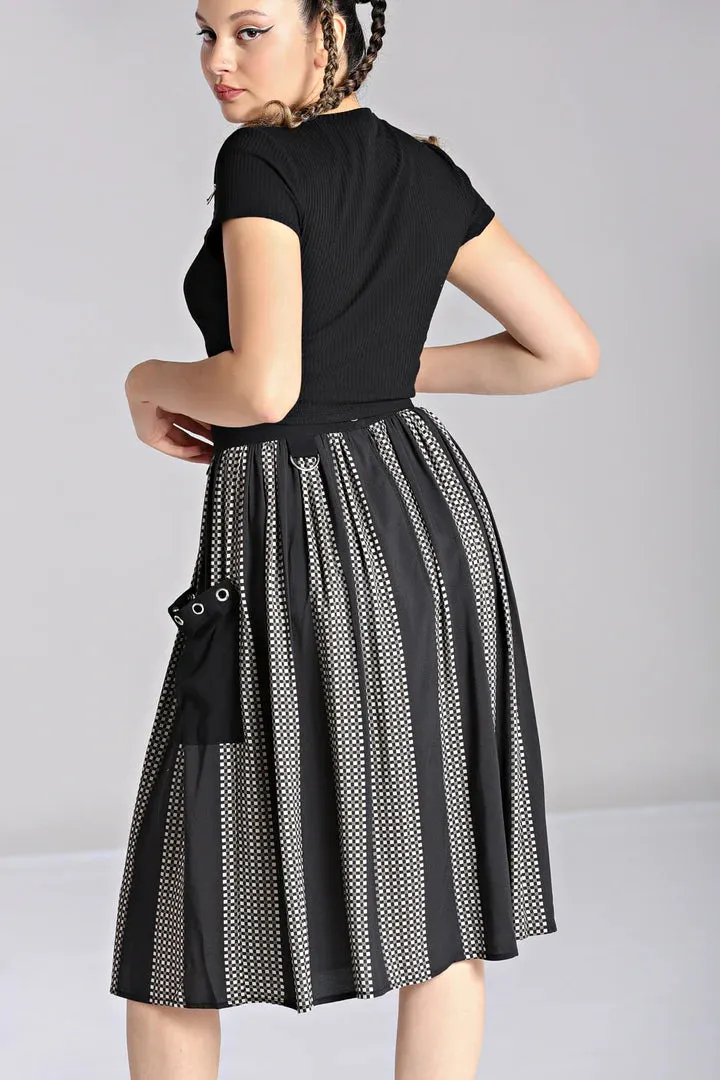 Lita Stripe Skirt by Hell Bunny