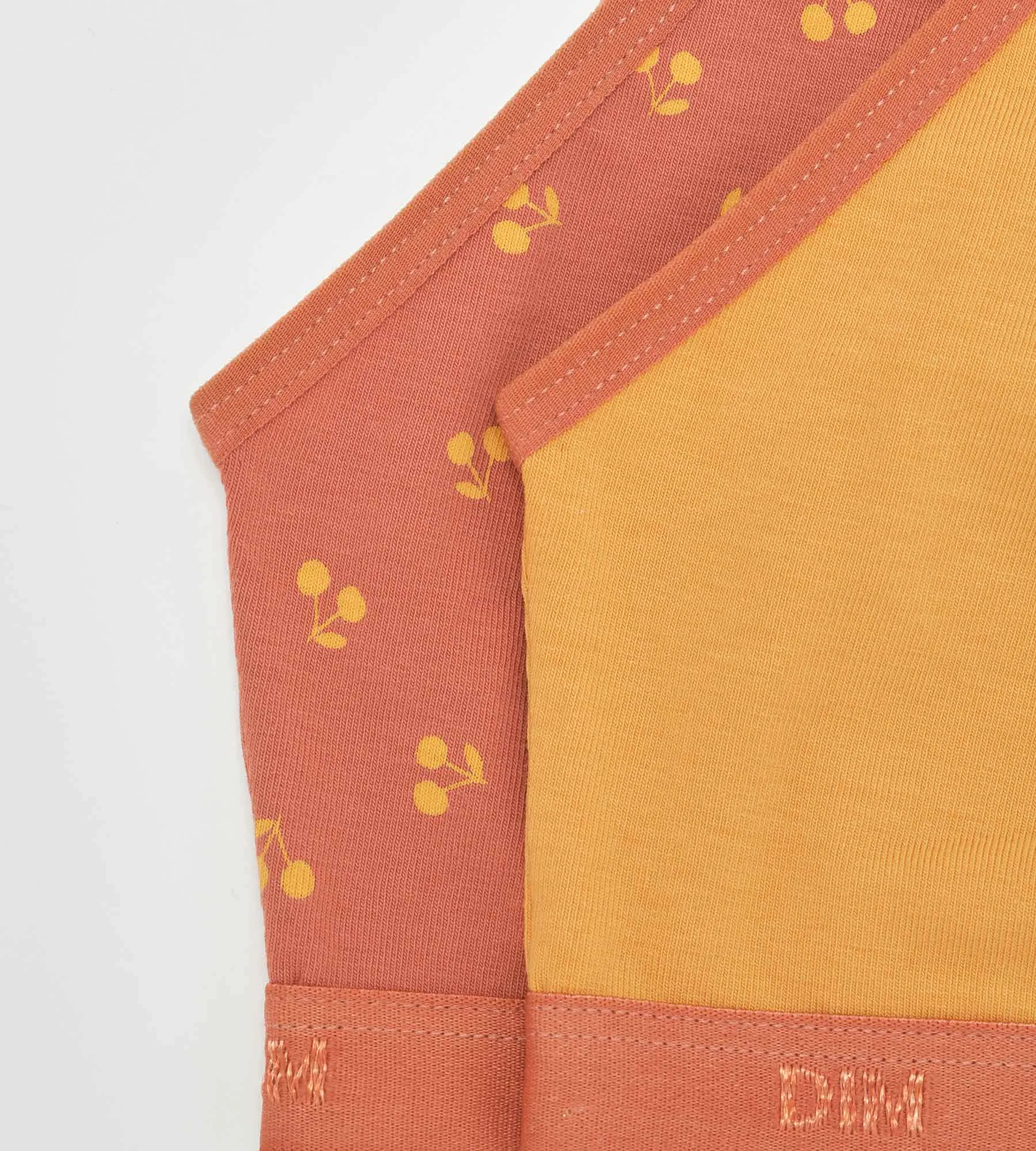 Lot de 2 brassières filles en coton à motif cerise Jaune Les Pockets