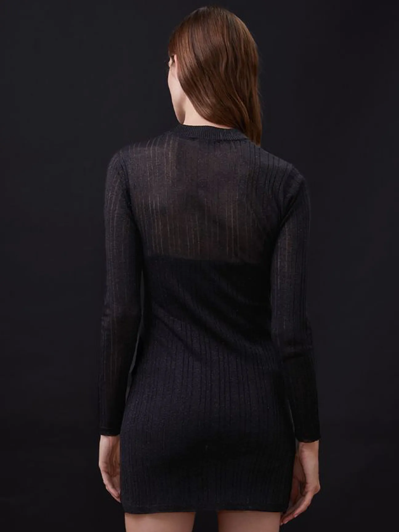 Lurex Sweater Fitted Mini Dress