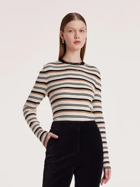 Machine Washable Wool Striped Sweater