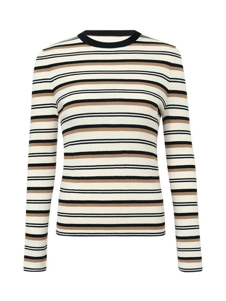 Machine Washable Wool Striped Sweater