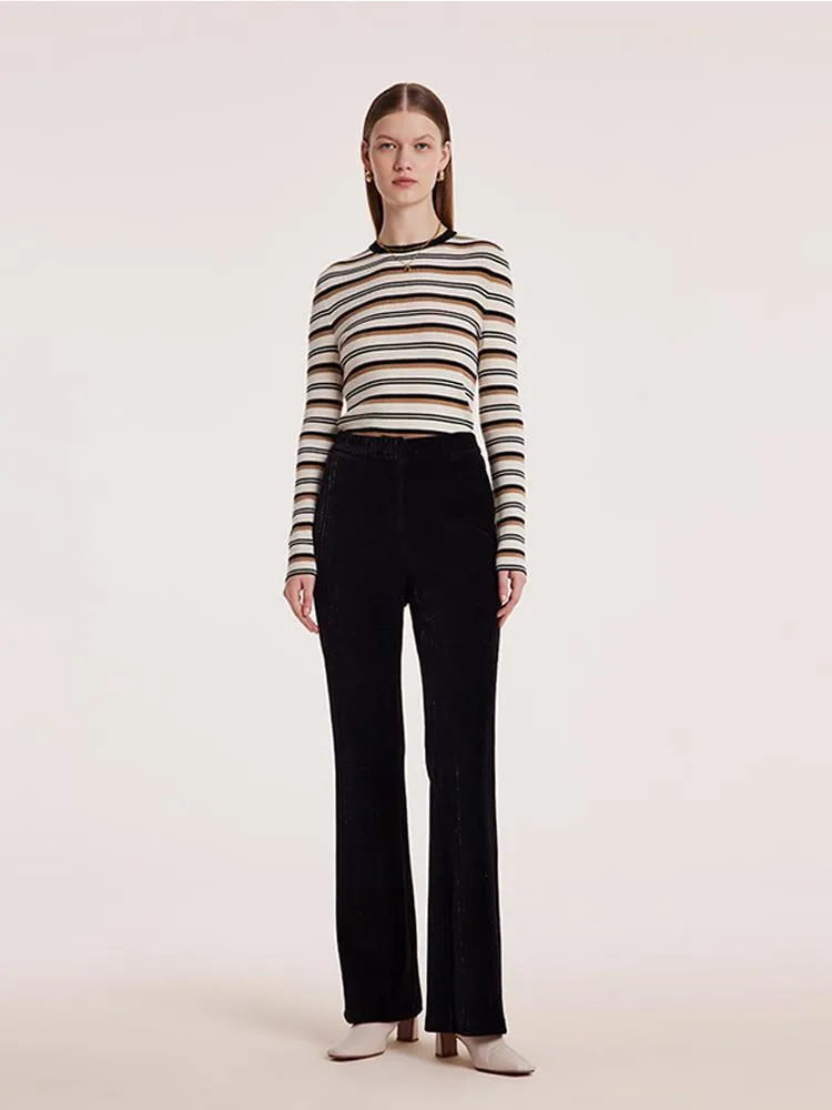 Machine Washable Wool Striped Sweater