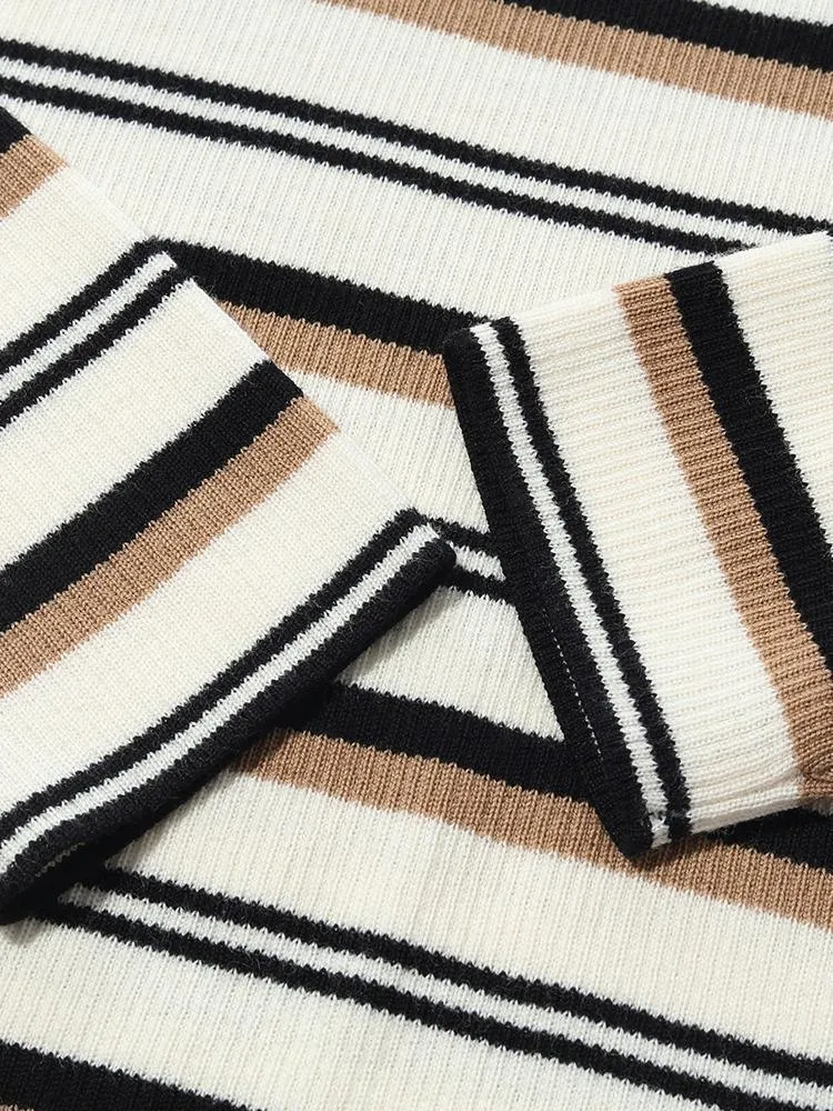 Machine Washable Wool Striped Sweater