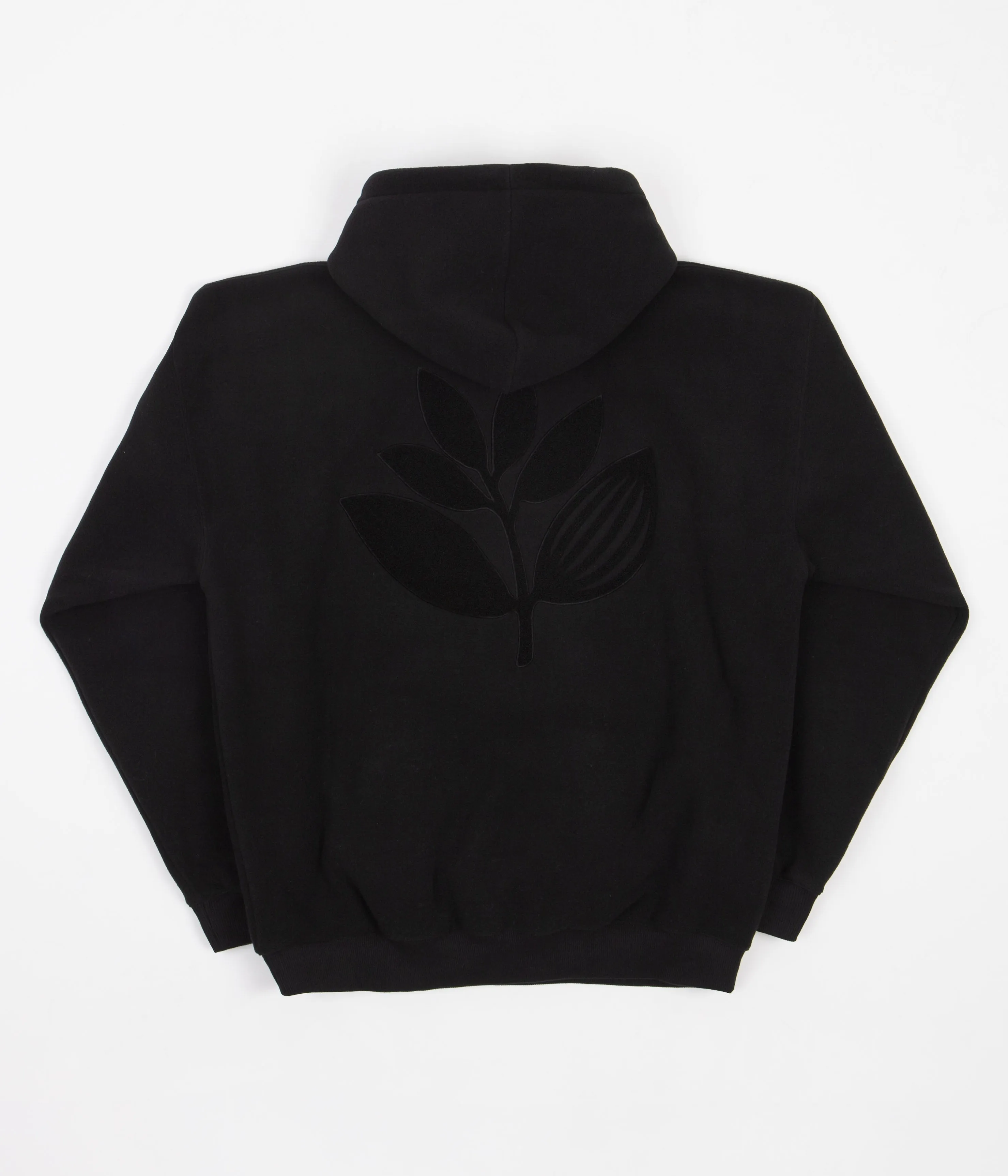 Magenta Fleece Terry Mix Hoodie - Black